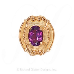 GS447 RG - 14 Karat Gold Rhodolite Garnet Slide 